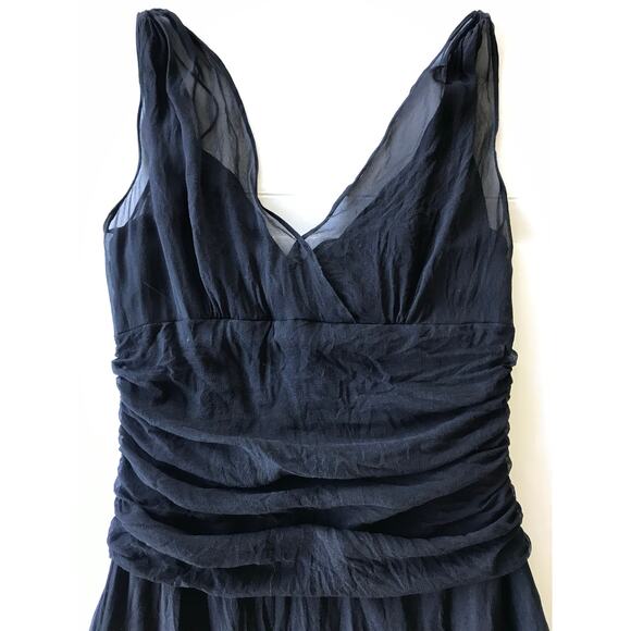 Elie Tahari Silk Little Black Dress Ruched waist Size 6 - Picture 14 of 14